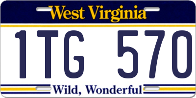 WV license plate 1TG570