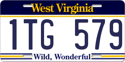 WV license plate 1TG579
