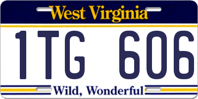 WV license plate 1TG606