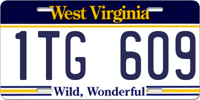 WV license plate 1TG609
