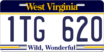 WV license plate 1TG620