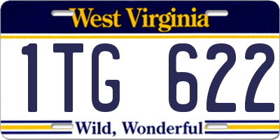 WV license plate 1TG622