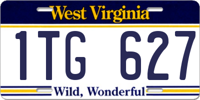WV license plate 1TG627