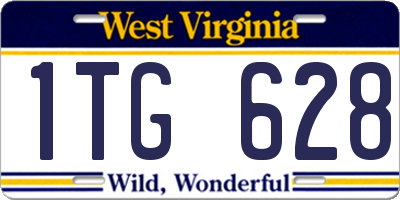 WV license plate 1TG628