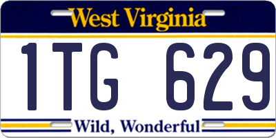 WV license plate 1TG629