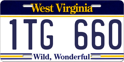 WV license plate 1TG660