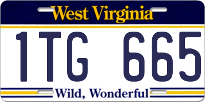 WV license plate 1TG665