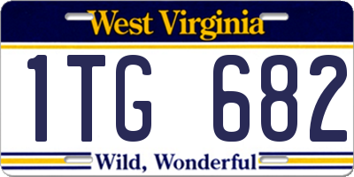 WV license plate 1TG682