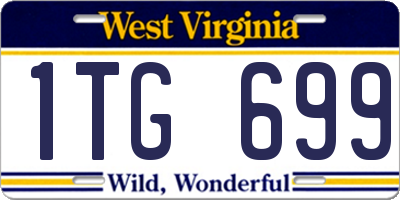 WV license plate 1TG699