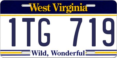 WV license plate 1TG719