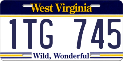 WV license plate 1TG745