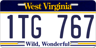 WV license plate 1TG767