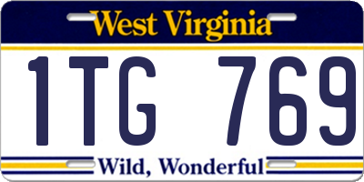 WV license plate 1TG769