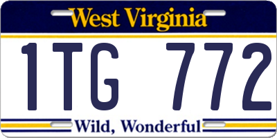 WV license plate 1TG772