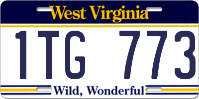 WV license plate 1TG773