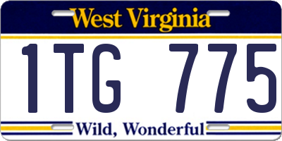 WV license plate 1TG775