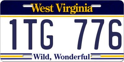 WV license plate 1TG776