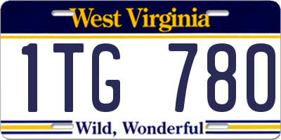 WV license plate 1TG780