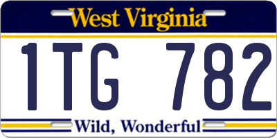 WV license plate 1TG782