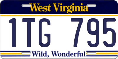 WV license plate 1TG795