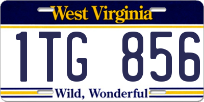 WV license plate 1TG856