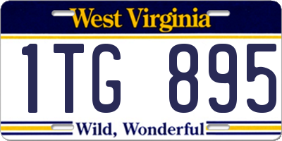WV license plate 1TG895