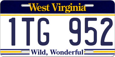 WV license plate 1TG952