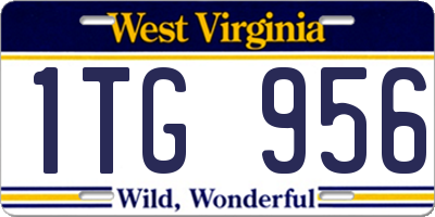 WV license plate 1TG956