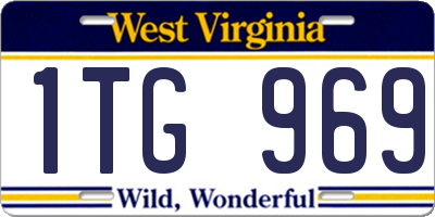 WV license plate 1TG969