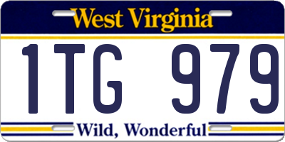 WV license plate 1TG979