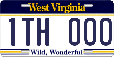 WV license plate 1TH000