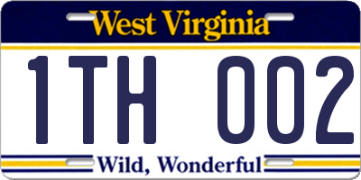 WV license plate 1TH002