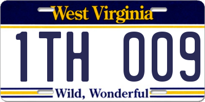 WV license plate 1TH009