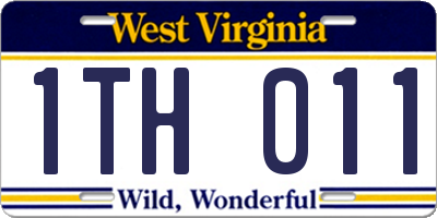 WV license plate 1TH011