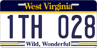 WV license plate 1TH028