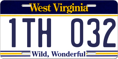 WV license plate 1TH032