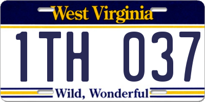 WV license plate 1TH037