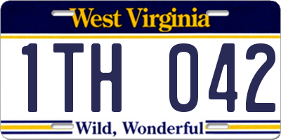 WV license plate 1TH042