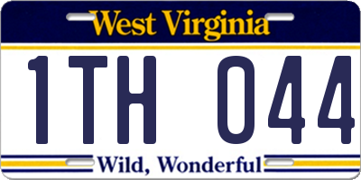 WV license plate 1TH044