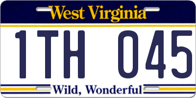 WV license plate 1TH045