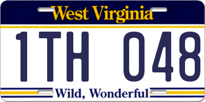 WV license plate 1TH048