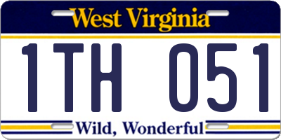 WV license plate 1TH051