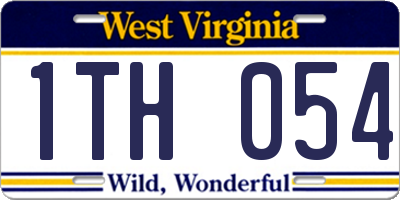 WV license plate 1TH054