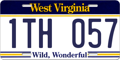 WV license plate 1TH057