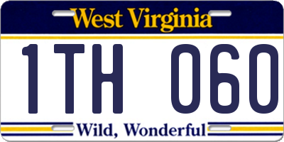 WV license plate 1TH060