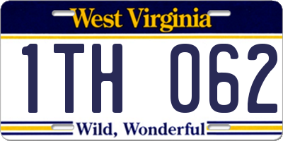 WV license plate 1TH062