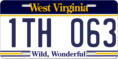 WV license plate 1TH063