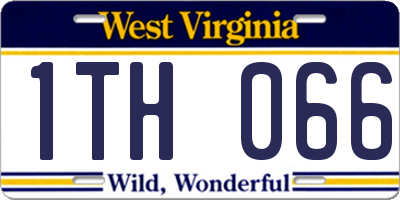 WV license plate 1TH066