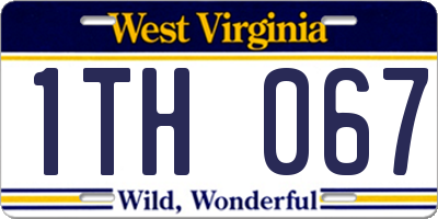 WV license plate 1TH067