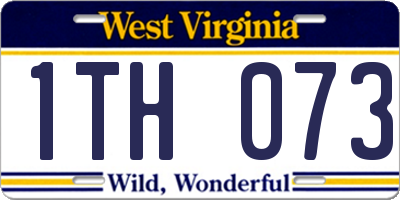 WV license plate 1TH073